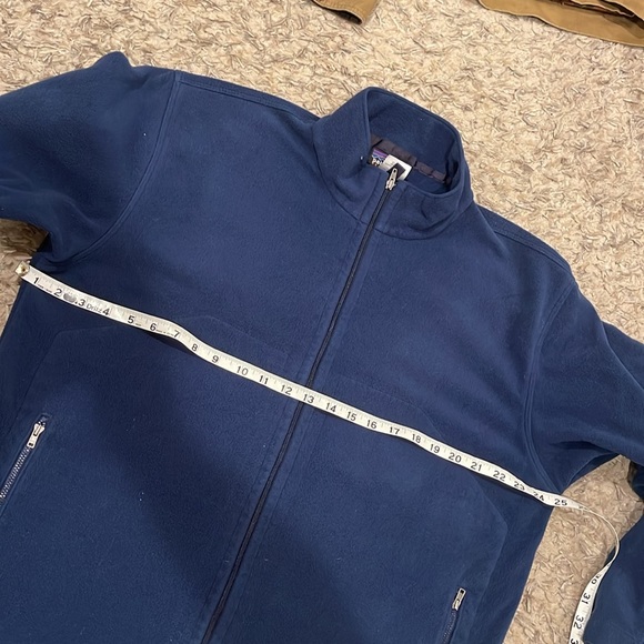 PATAGONIA SYNCHILLA BLUE FLEECE MOCK NECK ZIP FRONT LONG SLEEVE JACKET MEN'S L - Picture 7 of 9